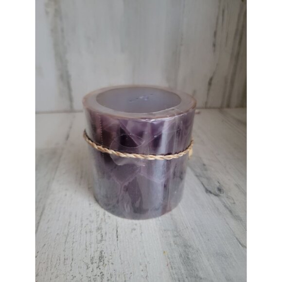 Pier 1 Imports Purple pillar candle lavender bead decor - Picture 5 of 5